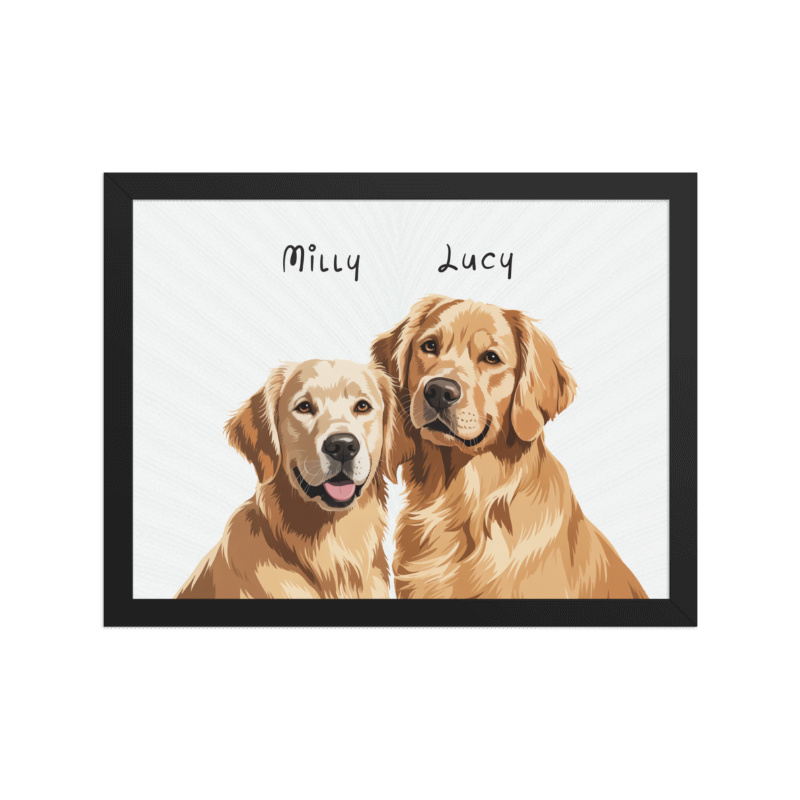 Modern Two Pet Portrait