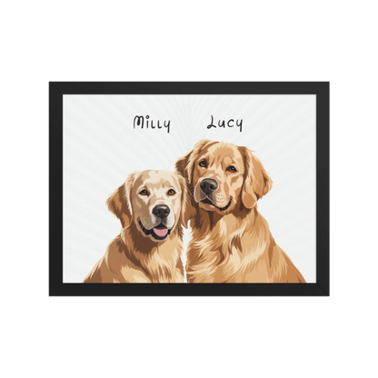 Modern Two Pet Portrait