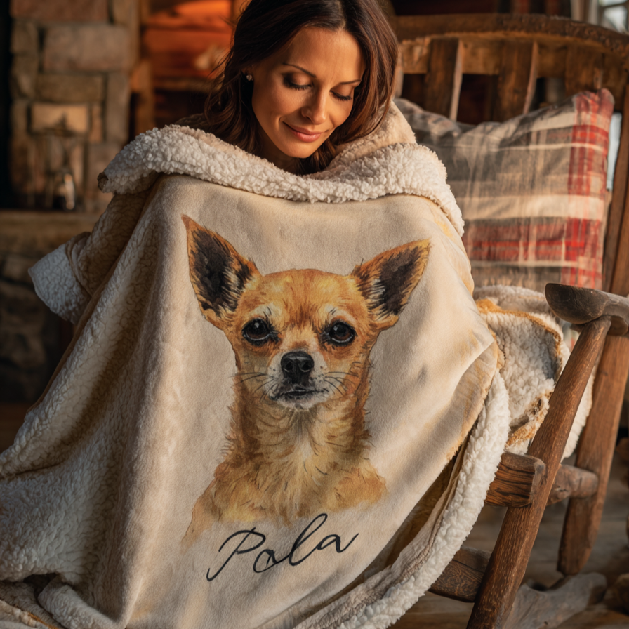 Custom Senior Chihuahua Blanket