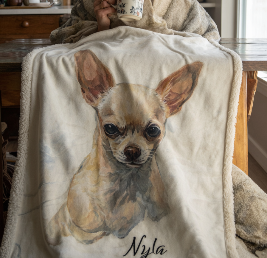 Custom Senior Chihuahua Blanket